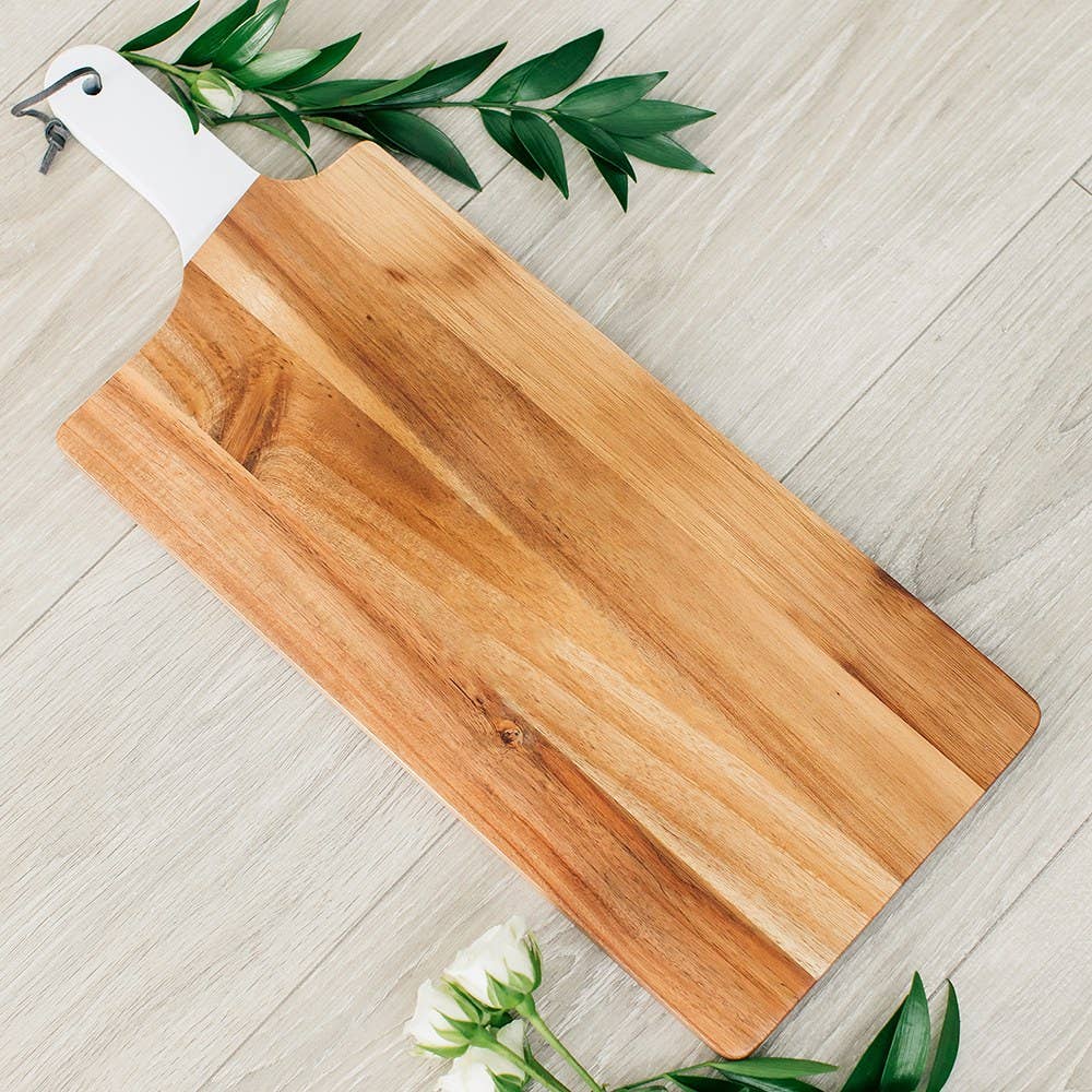 Weddingstar Inc. - Wholesale Cutting Board - Wooden Cutting & Serving Board With White Handle1