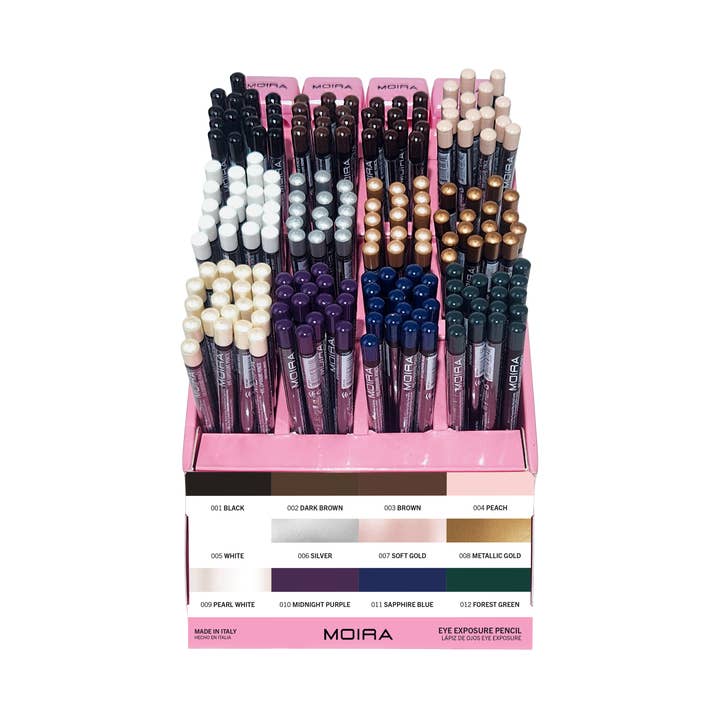 Moira Makeup Display Eye Exposure Blyant (001-012) for engroshandel hos Moira Cosmetics