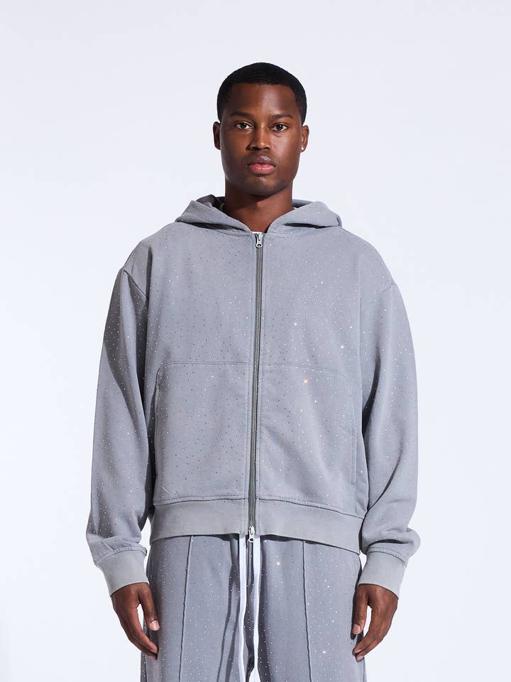 Sweat à capuche Nova (bleu glacier) pour la vente par Crysp Denim