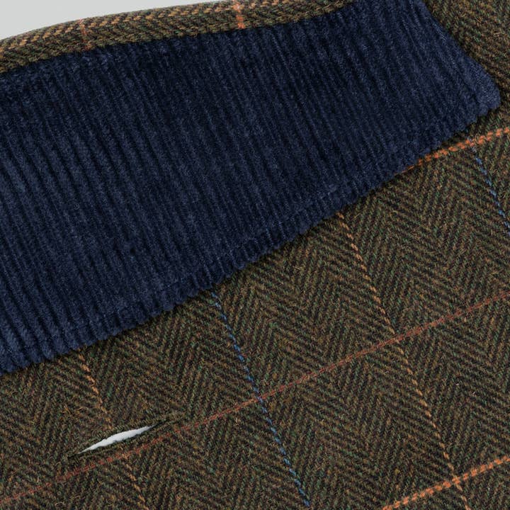 Hugo & Hudson - Wholesale Pet Jacket - Dog - Hackett x Hugo Hudson Dark Green Checked Tweed Dog Jacket