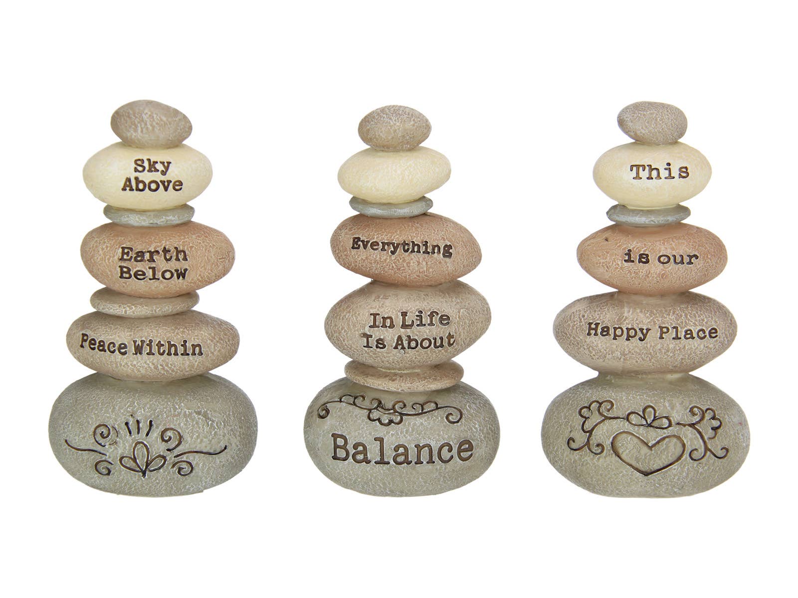 Cubby House by Malmar - Vente Décorations de table - Cairn Rocks 3 Assstd, une source d'inspiration, 14 cm0