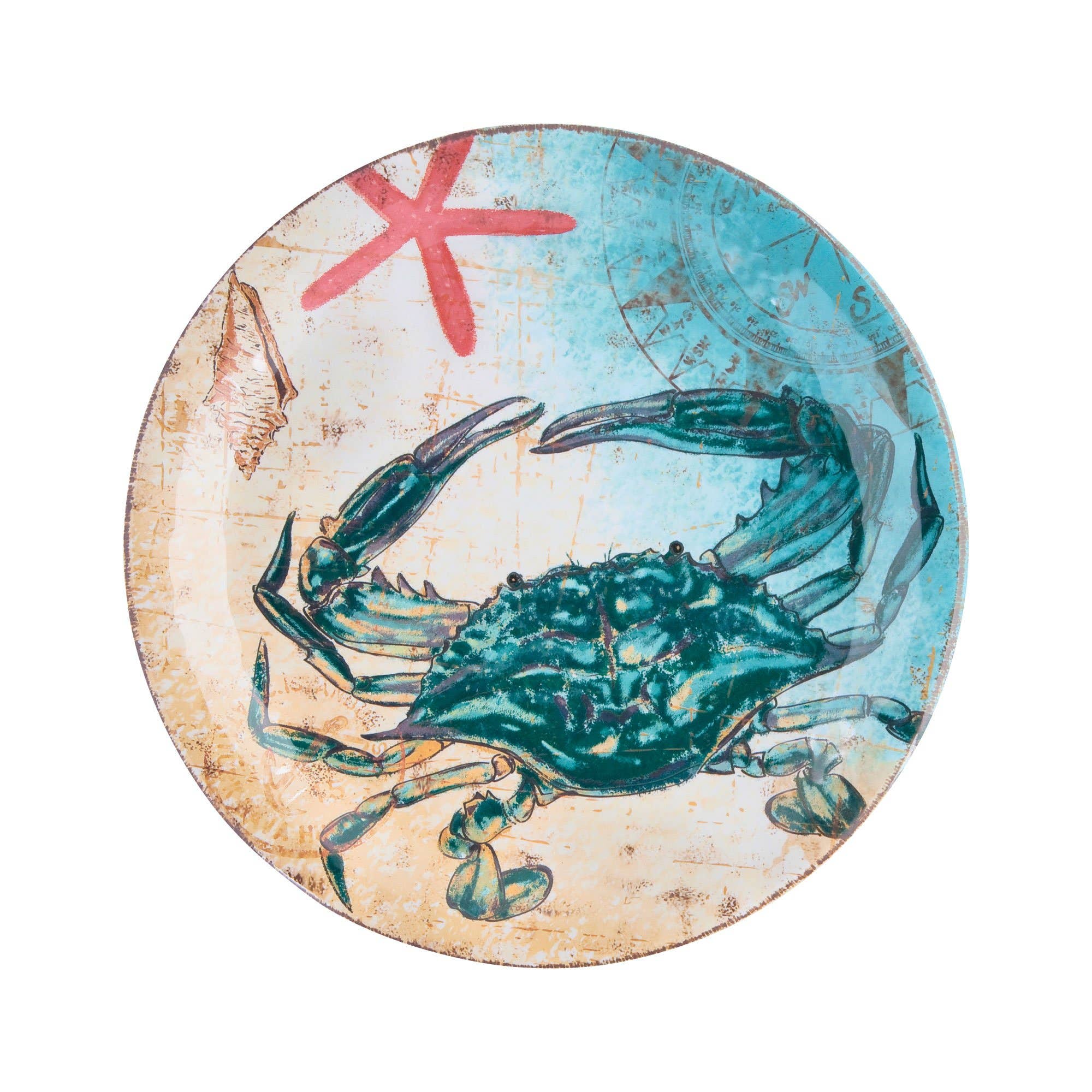 Supreme Housewares - Wholesale Dinner Plate - Sealife Crab 9" Melamine Plate0