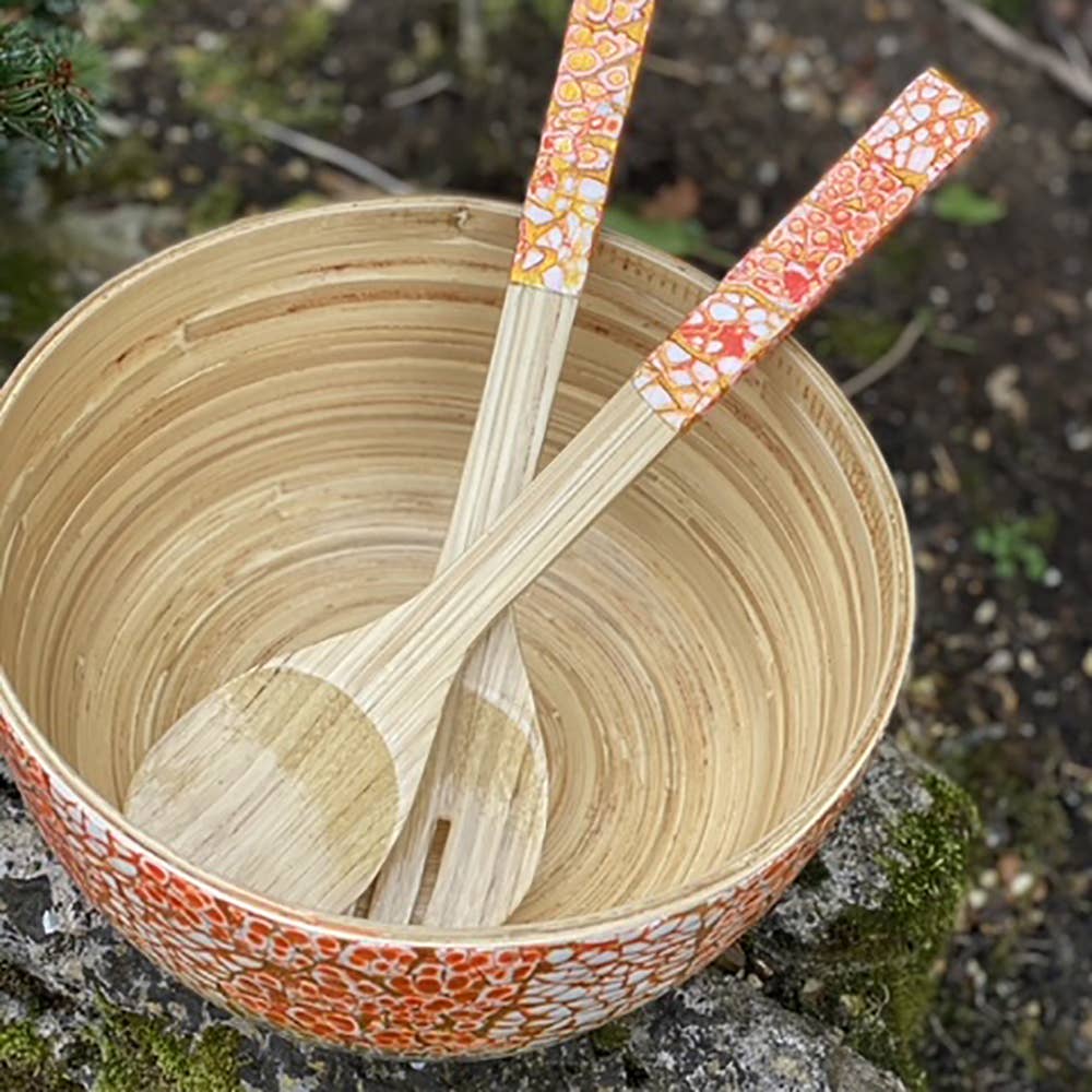 VIE - Wholesale Serve Bowl - Bamboo Salad Bowl, 23x10cm, with Matching Salad Servers53