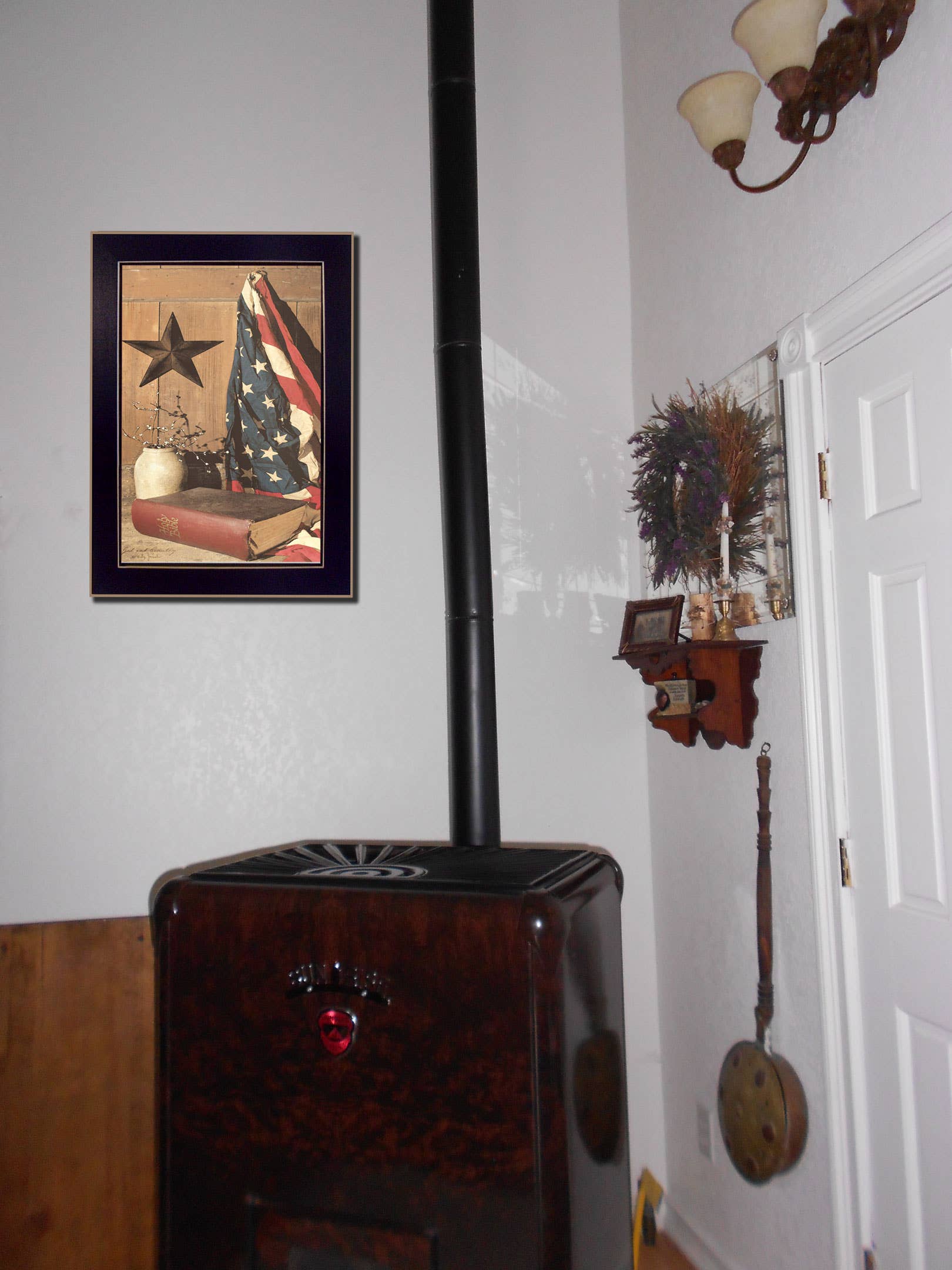 Trendy Decor 4U - Wholesale Art Print - "God and Country" by Billy Jacobs Print in Black Frame1