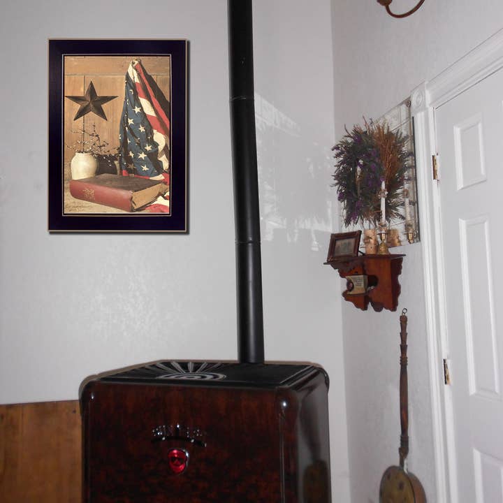 Trendy Decor 4U - Wholesale Art Print - "God and Country" by Billy Jacobs Print in Black Frame1