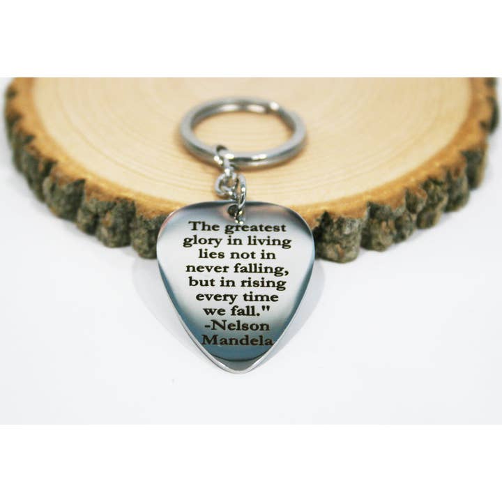 Engraved4Ever - Wholesale Keychain - Unisex - Guitar Pick Keychain Custom Engrave / Personalized up to 10 Lines message Gift