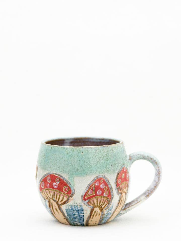 Fairy Ring Mushie Cup for wholesale by Carys Martin Ceramics