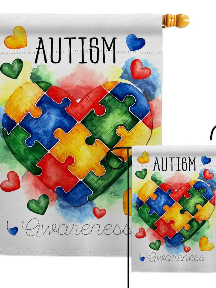 Support Autism Day Awareness Decor Flag for wholesale by Two Group Flag Co