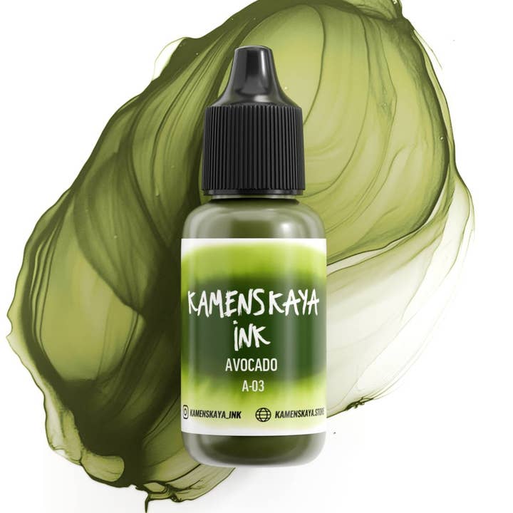 Alcohol Ink A-03 'Avocado' for wholesale by KAMENSKAYA
