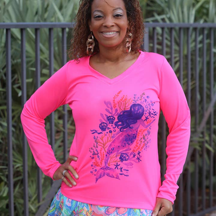 "Mermaid" UPF 50 Performance Ultra Comfort Shirt for wholesale by Caloosa WaterWear
