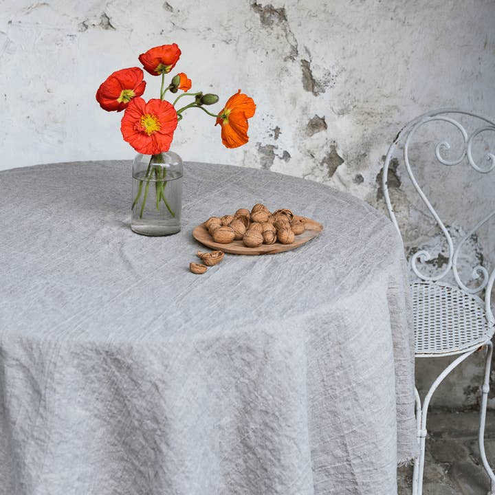 Orkney Linen Round Tablecloth for wholesale by Rough Linen