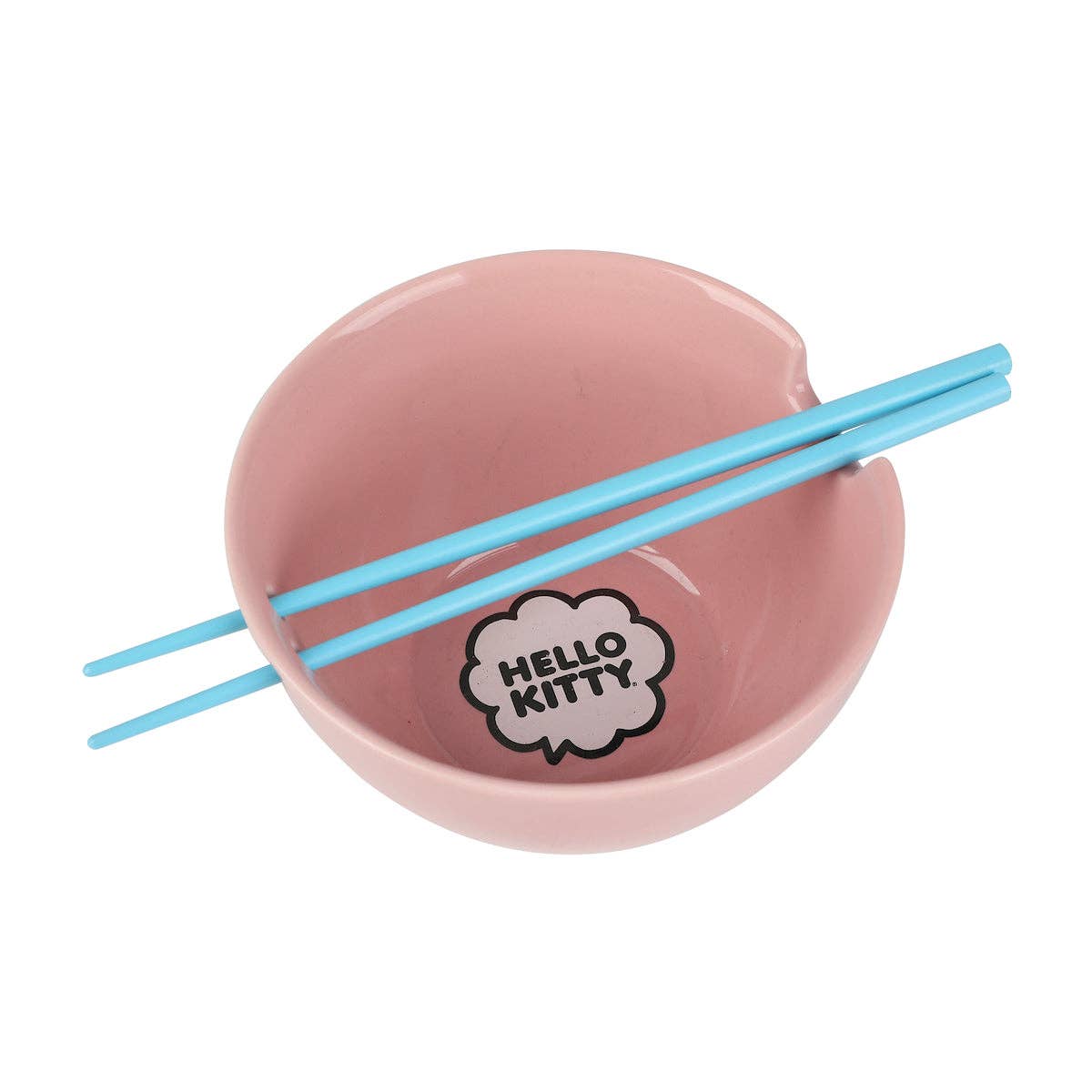 Bioworld Merchandising - Wholesale Decorative Plate/Dish/Bowl - Hello Kitty 20 oz. Ceramic Ramen Bowl with Chopsticks1