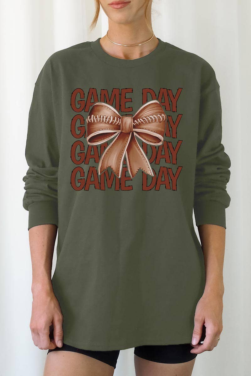 COLORBEAR – T-shirt gráfica - Unissexo por atacado – Camiseta de manga comprida com estampa de futebol para dia de jogo4