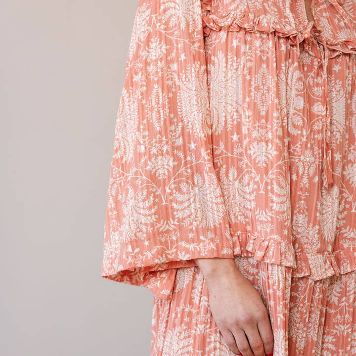 Sunshine Tienda - Wholesale Dress - Women's - Rose Gilded Palm Paradise Maxi Dress5