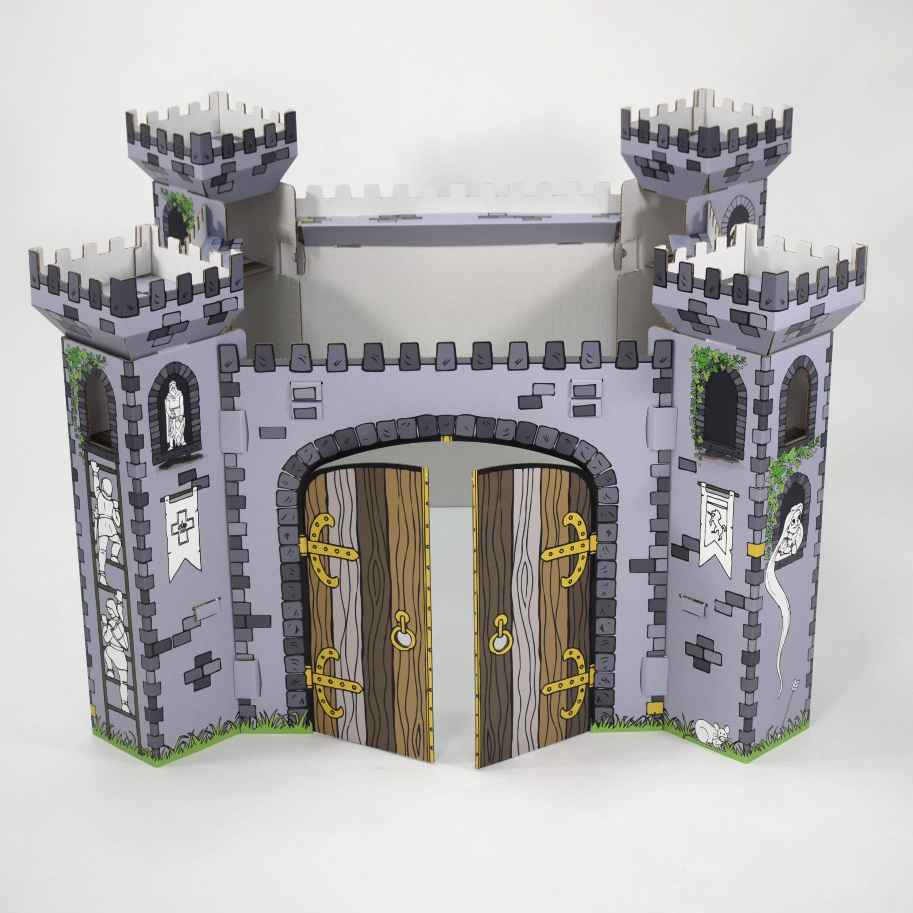 The Toy Tribe - Vendita all'ingrosso Kit per lavoretti fai da te - Bambini - Cardboard Play Castle - Casetta da gioco per bambini0