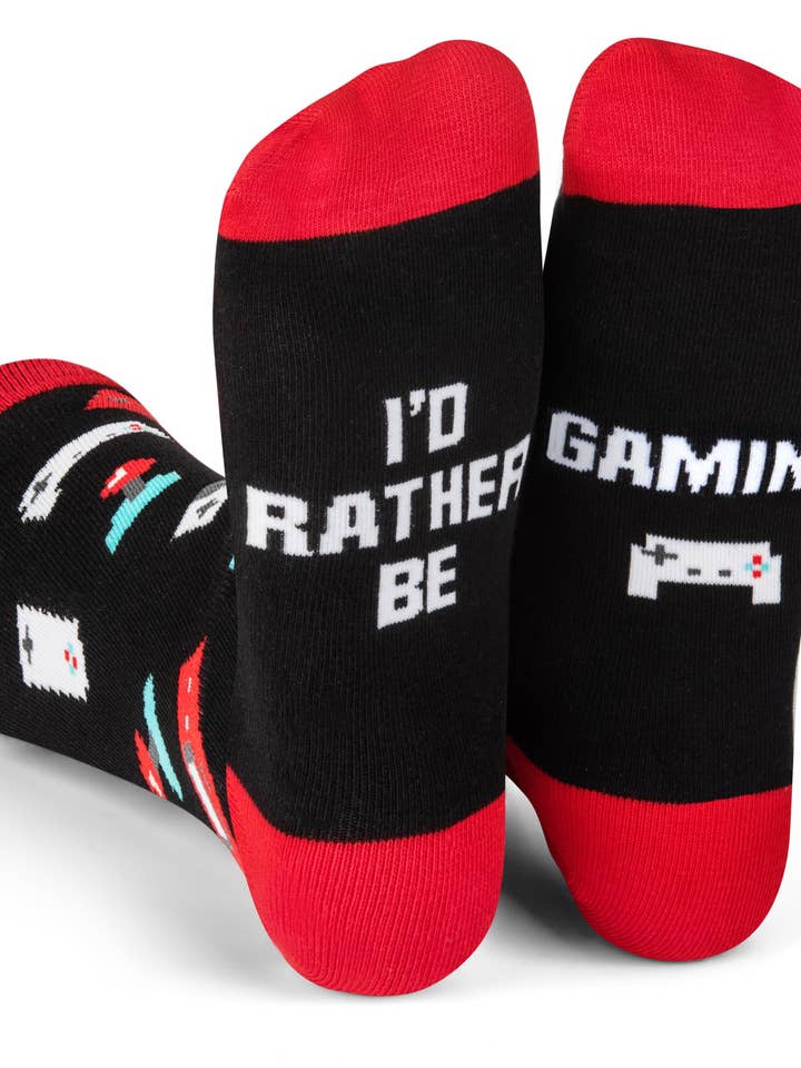 I'd Rather Be Gaming Socks for wholesale by Lavley