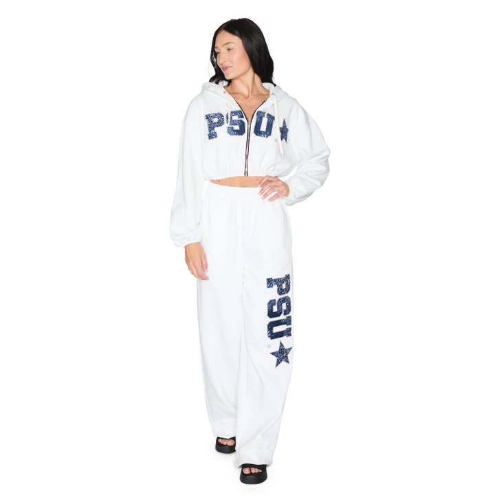 Lojo Collegiate Apparel - Wholesale Lounge Sweatpants/Joggers - Women's - Penn State Bandana Flare Sweatpants5