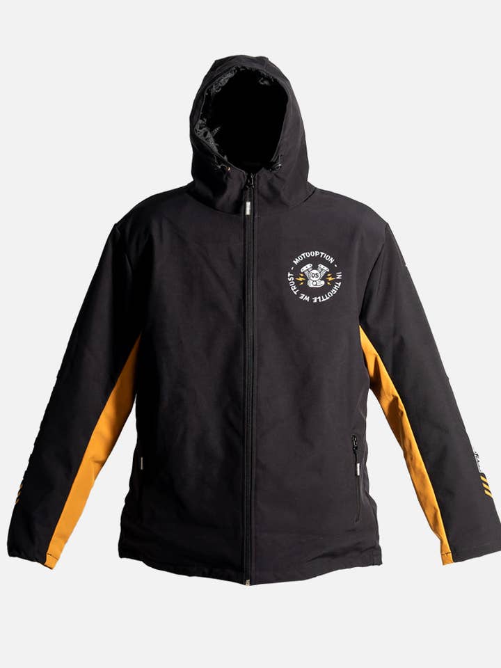 Veste Soft Shell Électrique - Noir et Jaune pour la vente par MotoOption