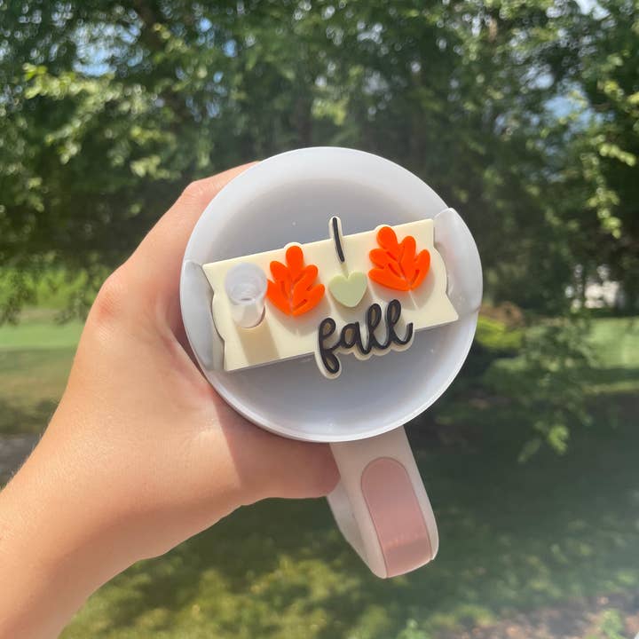 DesignedbyKendal - Wholesale Insulated Mug/Tumbler - I ❤️ Fall 30 and 40 Ounce Stanley Topper3