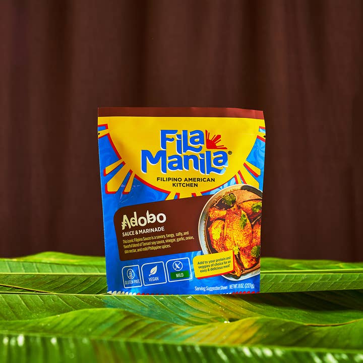 Fila Manila Filipino American Kitchen - Wholesale Sauce - Filipino Adobo Award-Winning Sauce and Marinade (8oz POUCH)