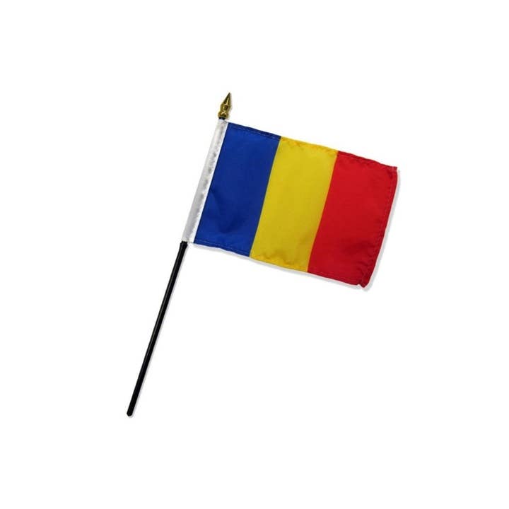 Flags Importer - Wholesale Flag - Chad 4x6in Stick Flag