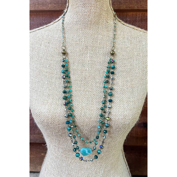 Dylan Designs - Vente Collier de perles - Collier Camden Turquoise Africaine4