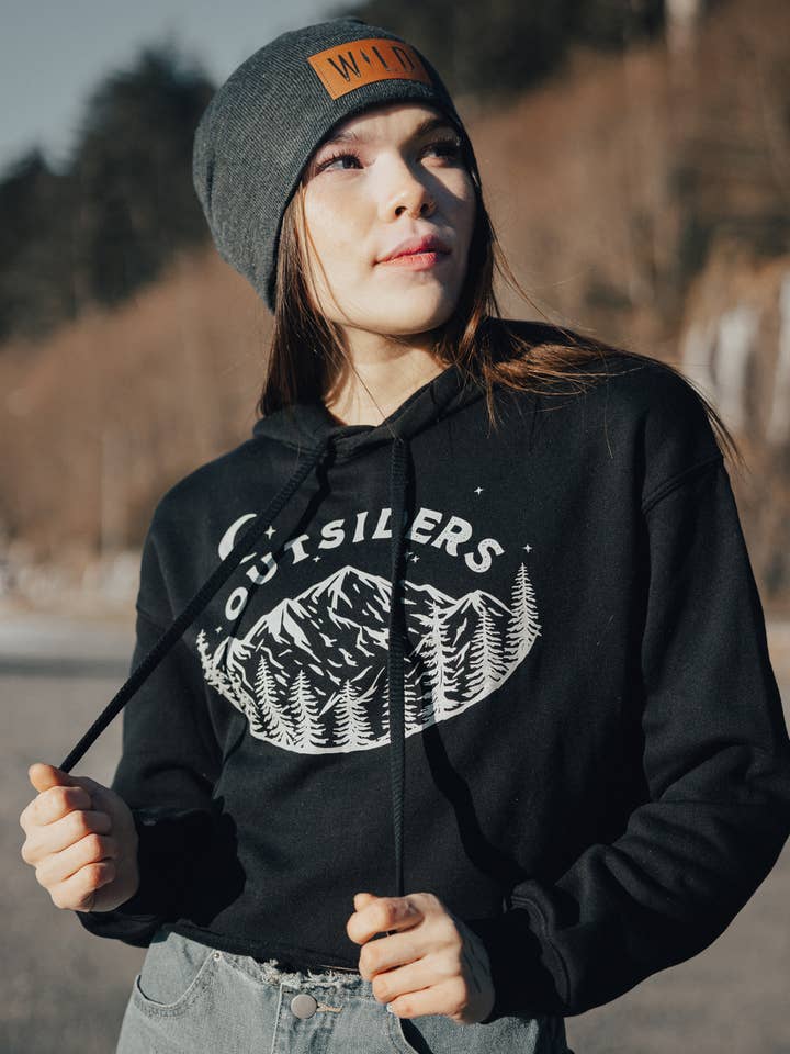 Outsiders Crop Hoodie for wholesale by Woodlands