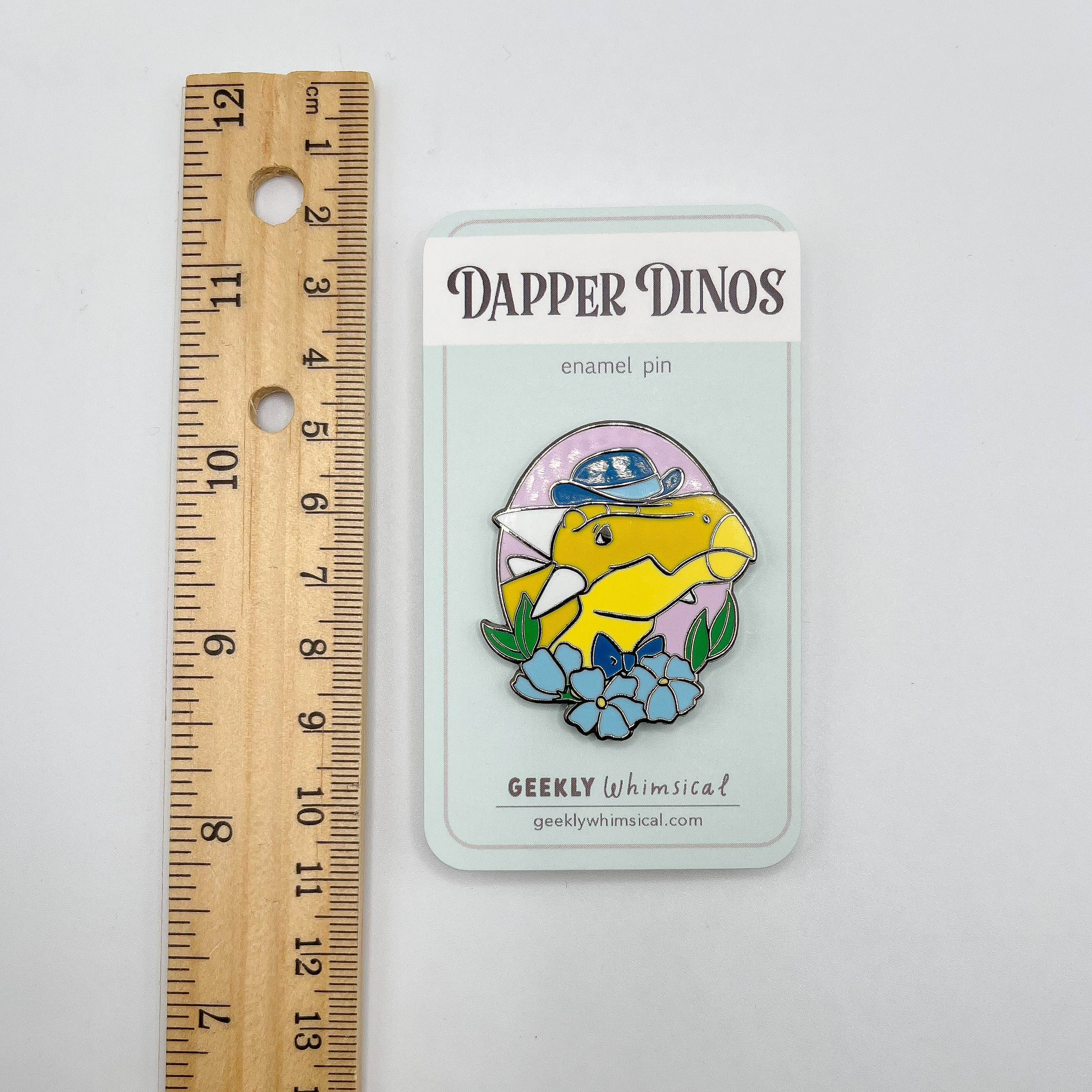 Geekly Whimsical - Wholesale Lapel Pin/Button - Dapper Dinos - Arthur Ankylosaurus Enamel Pin5