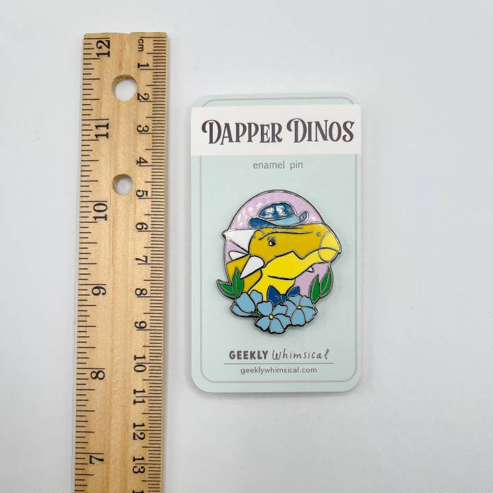 Geekly Whimsical - Wholesale Lapel Pin/Button - Dapper Dinos - Arthur Ankylosaurus Enamel Pin5
