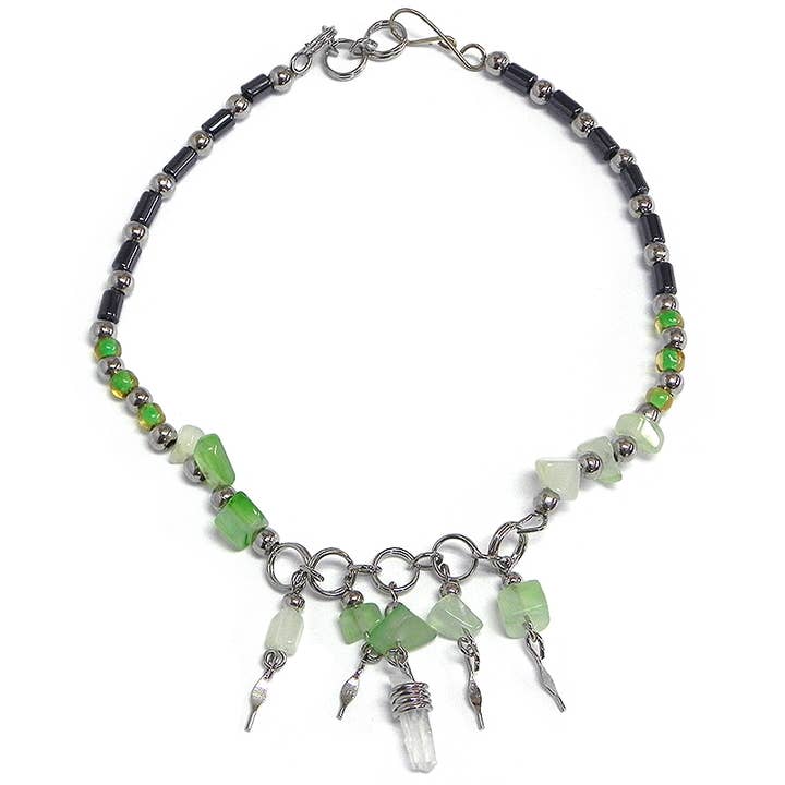 Pichincha - Wholesale Anklet - Crystal Chip Stone Metal Beaded Shakira Anklet6