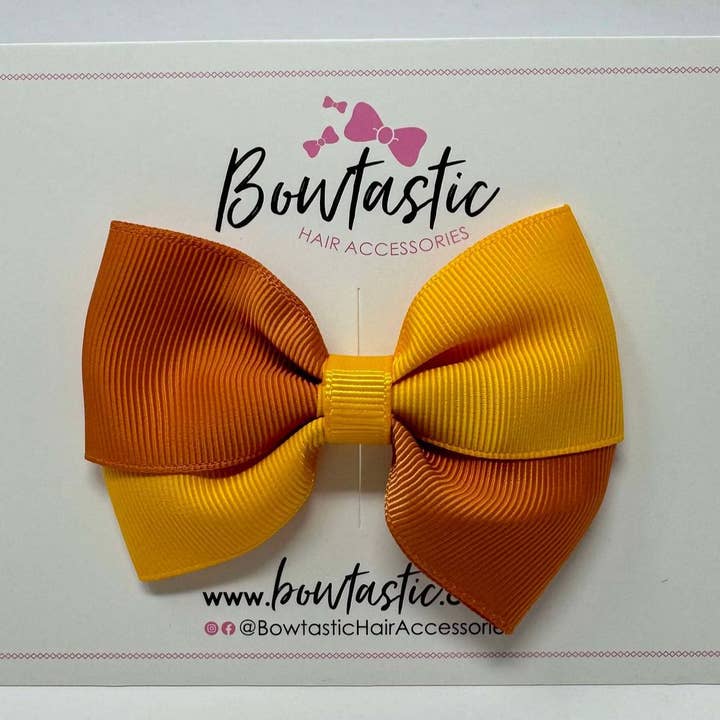 3.5 Inch Twist Bow - Dandelion & Ginger for wholesale by Bowtastic Hair Accessories