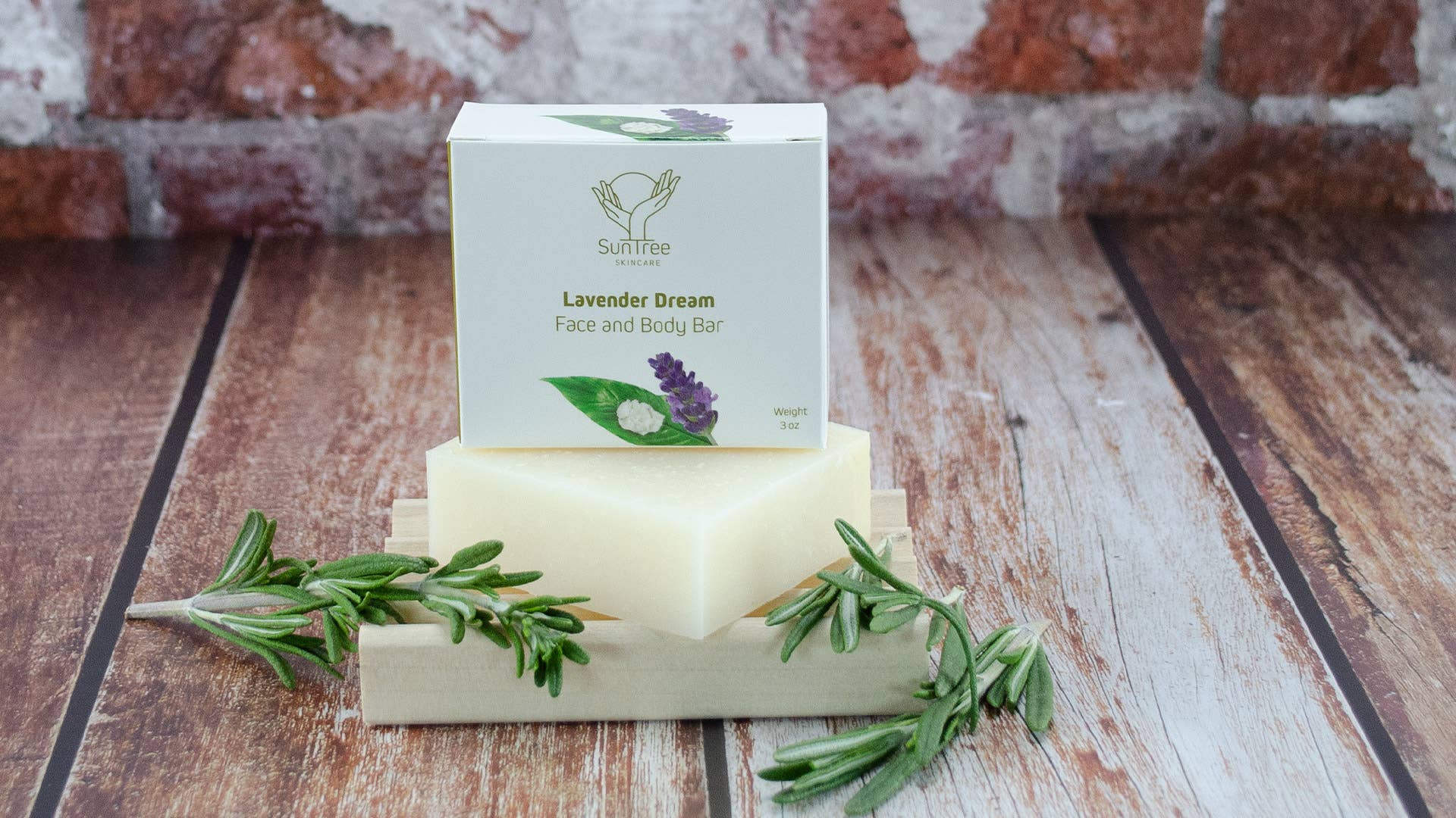 SunTree Skincare - Wholesale Bar Soap - Lavender Dream Face and Body Bar1
