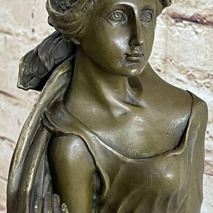 Bronzhaus - Wholesale Sculpture - Figurative Greek Roman Woman Candle Holder Candelabra Bronze Sculpture Statue Art8