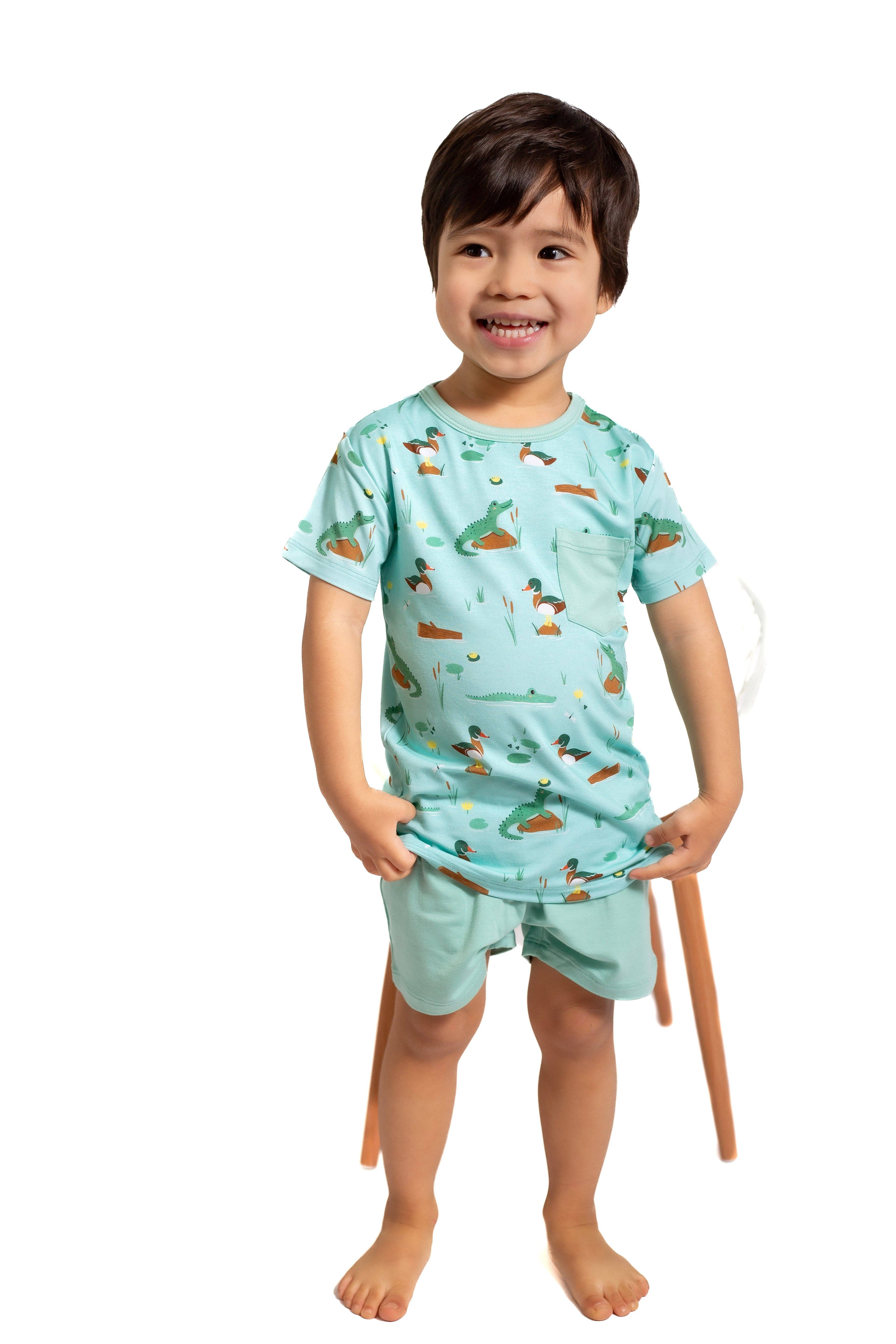 Pearls & Pelicans - Wholesale Top & Short Set - Kids - Bayou Buddies Pocket Shirt & Shorts2