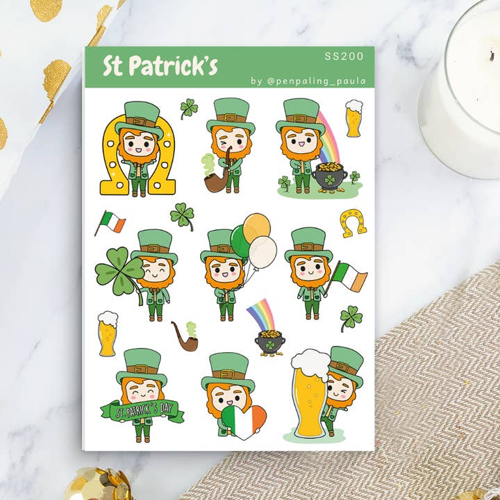 St Patrick's - Sticker Sheet for wholesale by Penpaling Paula