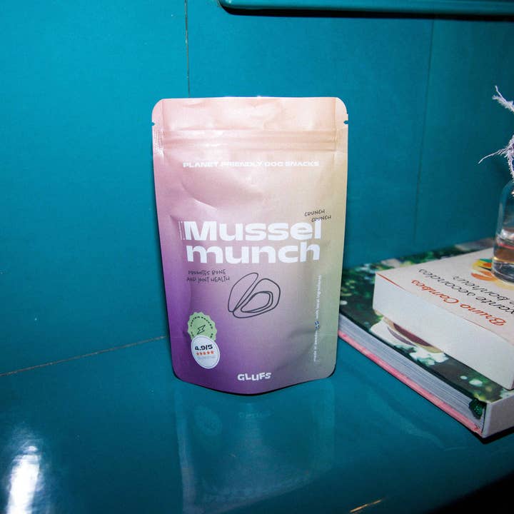 Glufs – Großhandel Leckerlis – Hund – Musselmunch – Knuspriger, klimafreundlicher Hundesnack mit MSC-zertifizierten Miesmuscheln2