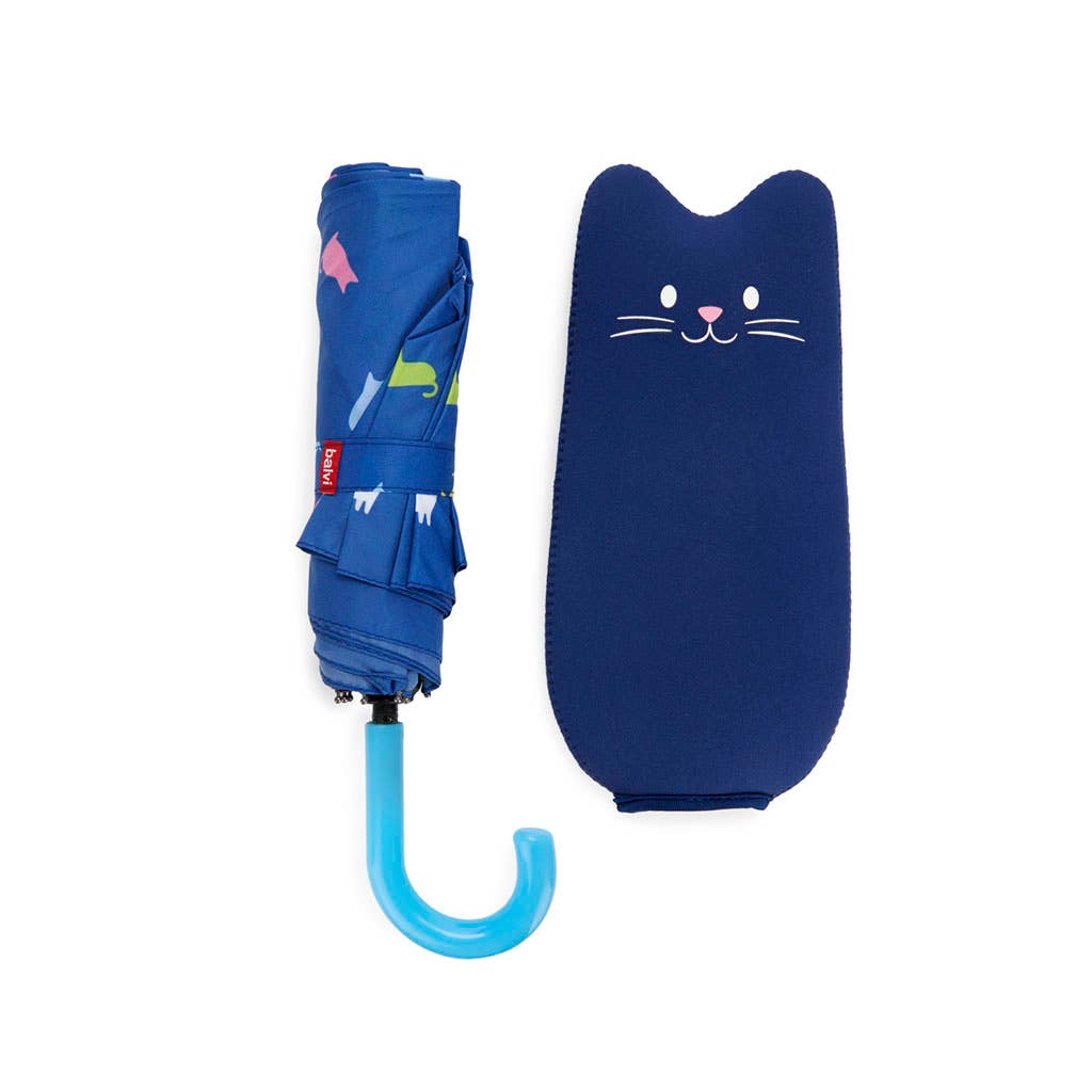 Balvi – Guarda-chuva – Criança por atacado – Guarda-chuva infantil azul Meowmbrella com capa de neoprene em formato de gato, nylon1