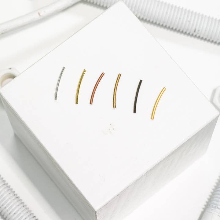 20mm x 1mm Curved spacer Tubes - CT20 for wholesale by Continental Beads