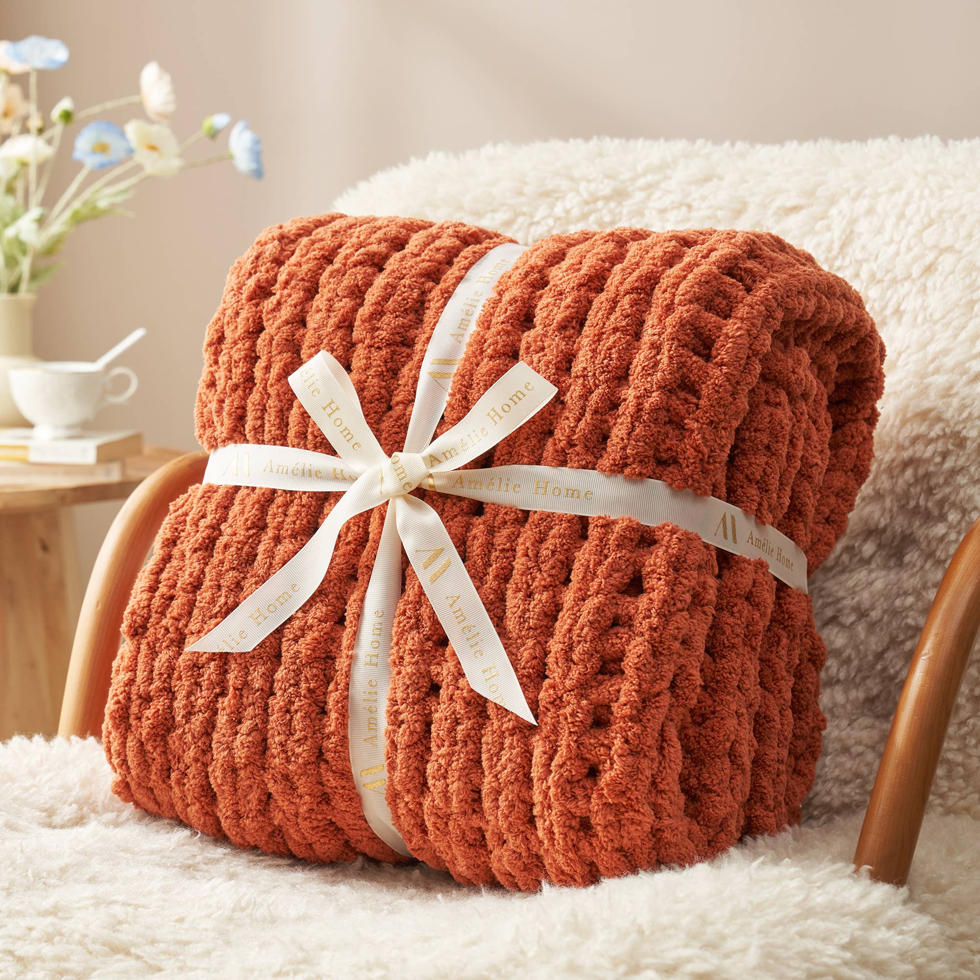 DreamValley - Wholesale Throw Blanket - AH Handmade Chunky Knit Cable Knitted Crochet Blanket9