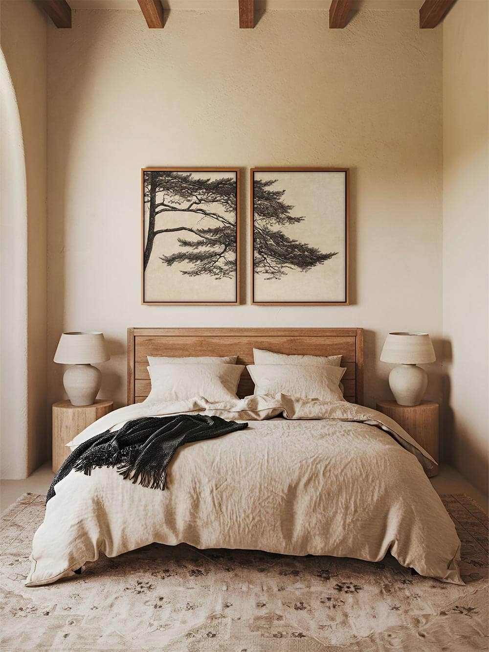 Modern Antique Prints - Wholesale Wall Art Set - Minimalist Pine – Japandi Art Print Set3