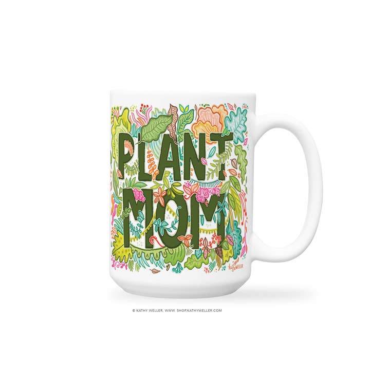 Plant Mom Mug for wholesale by Kathy Weller Art+Ideas