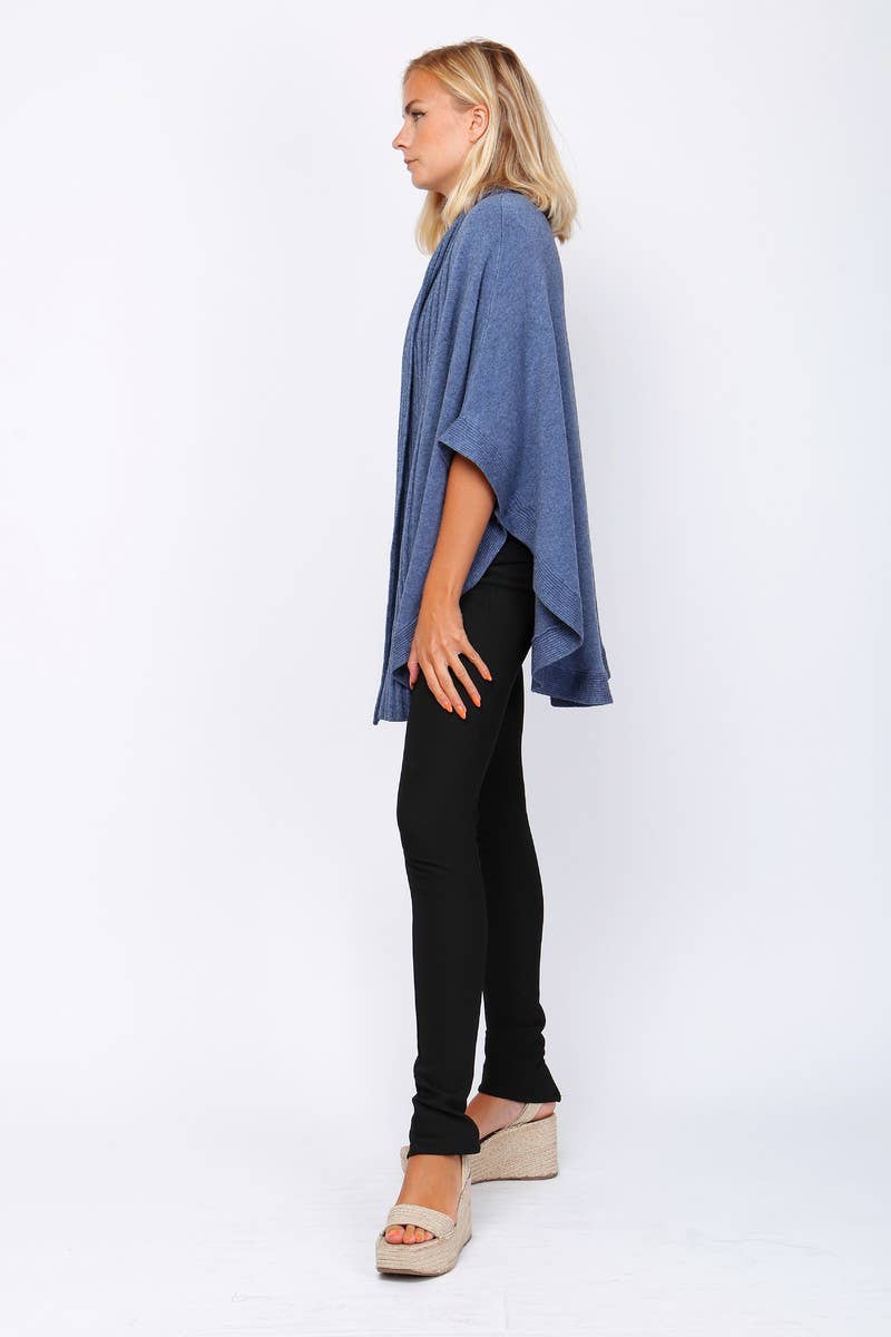 Happy look - Wholesale Cape - Women's - Women's Knit Cape Style Cardigan – Decorative Buttons7