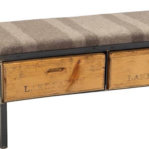 Banc en couverture militaire italienne 3 tailles disponibles pour la vente par Uber Chic Home