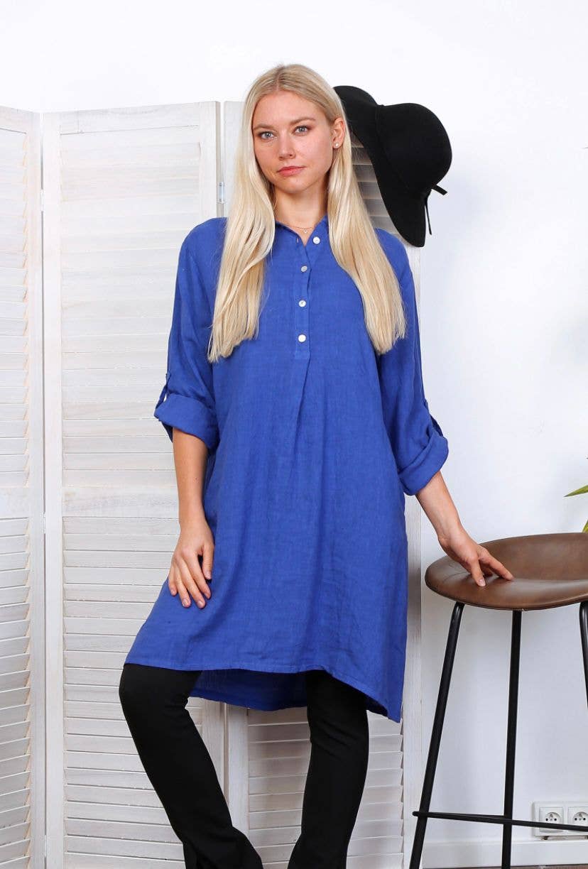 LÉA & LUC – Engroshandel Kjole - Dame – Korte kjoler i 100% hør REF. 13513