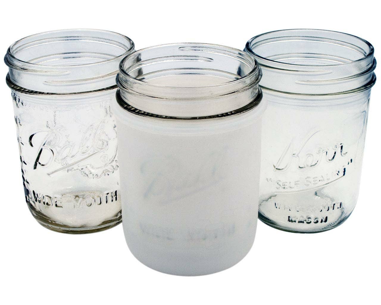 Mason Jar Lifestyle - Vente Housses de boisson - Manchon en silicone pour bocaux Mason à large ouverture de 16 oz16