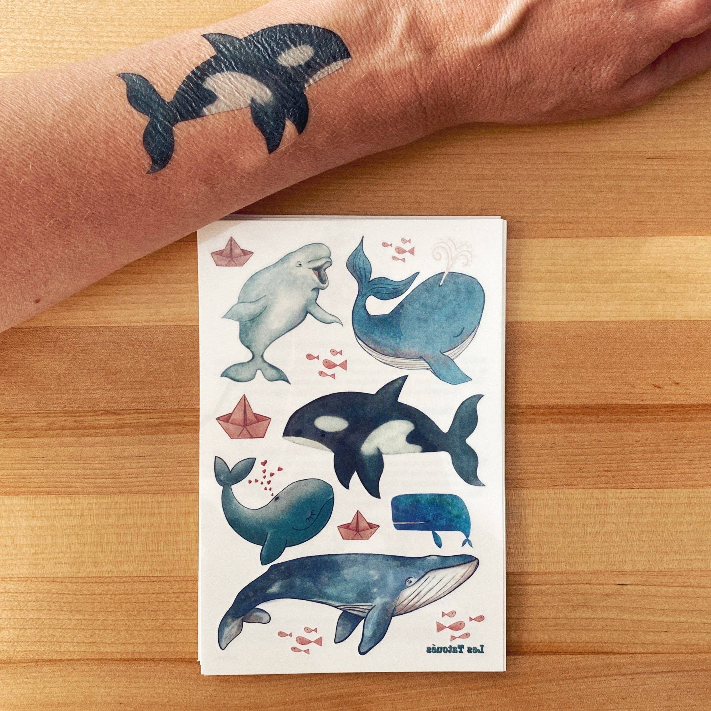 Les Tatoués - Wholesale Temporary Tattoo - Kids - Whales - Temporary Tattoos1