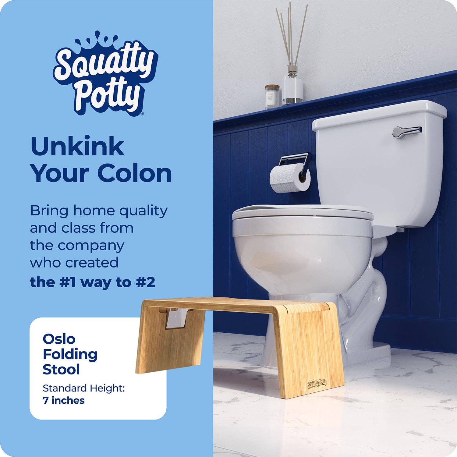 Squatty Potty - Wholesale Stool - Squatty Potty Oslo Bamboo Folding Toilet Stool1