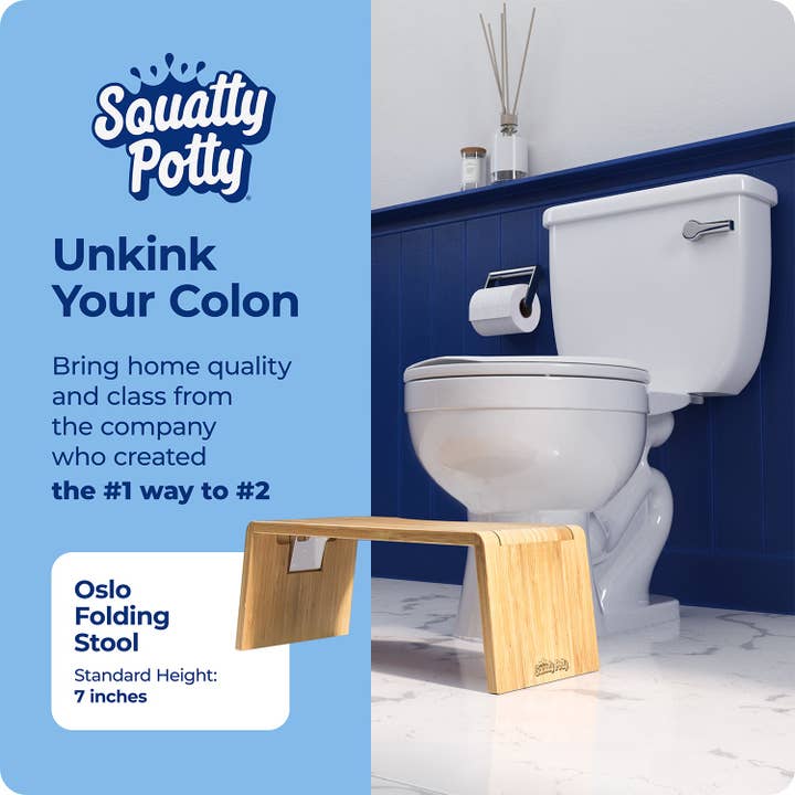 Squatty Potty - Wholesale Stool - Squatty Potty Oslo Bamboo Folding Toilet Stool1