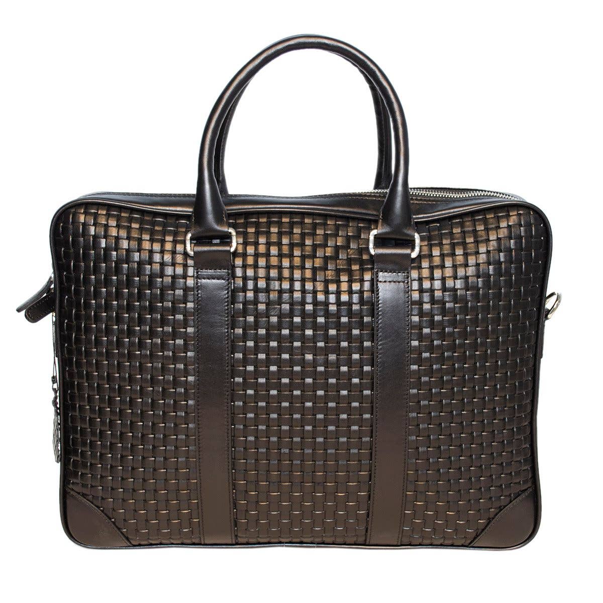 Arrigo - Wholesale Laptop Bag - Unisex - Leather Laptop Bag 15.6 Inches in 4 Colors Braided Leather9