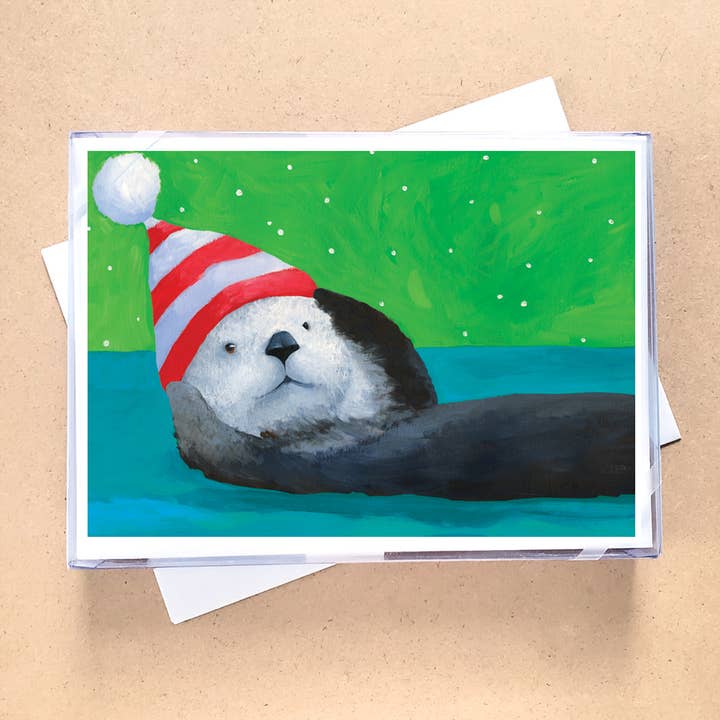 Otter Boxed Holiday Cards for wholesale by Allport Editions